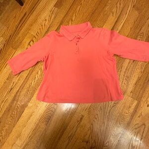 Appleseed's Vibrant Coral Polo Top